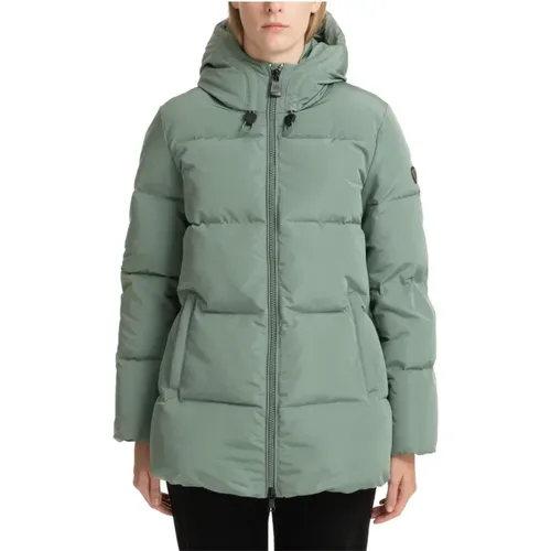 Warme Daunenjacke mit Kapuze - Emporio Armani EA7 - Modalova