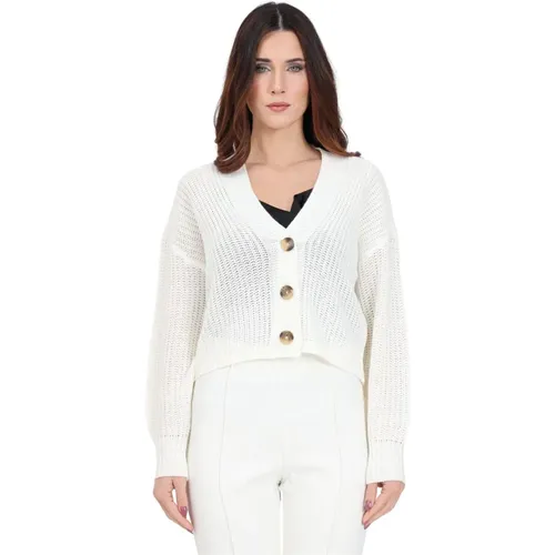 Schicker und vielseitiger weißer Cardigan , Damen, Größe: XL - Only - Modalova