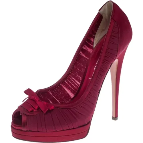 Pre-owned Satin heels , female, Sizes: 5 1/2 UK - Casadei Pre-owned - Modalova