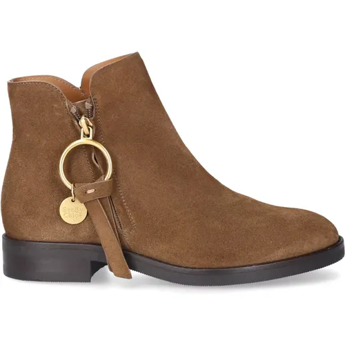 Sb331 Suede Ankle Boots , female, Sizes: 4 1/2 UK - See by Chloé - Modalova