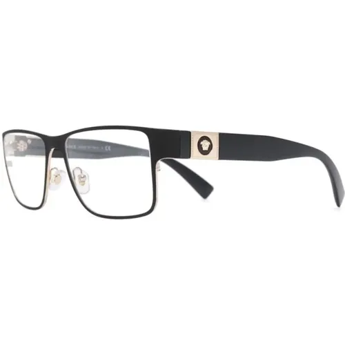 Schwarze Optische Brille, Klassischer Stil , Herren, Größe: 57 MM - Versace - Modalova