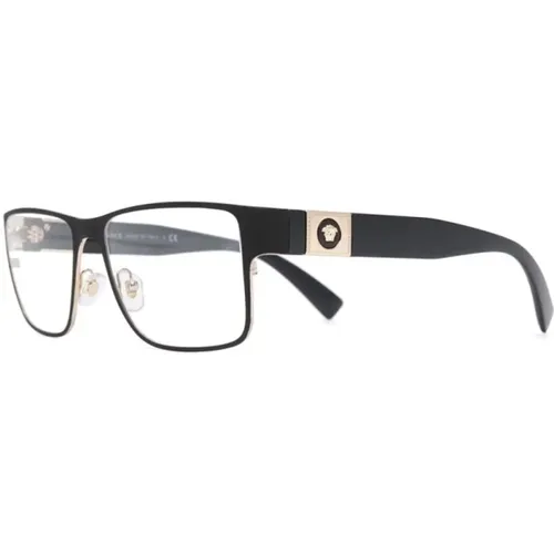 Schwarze Optische Brille, Klassischer Stil , Herren, Größe: 55 MM - Versace - Modalova