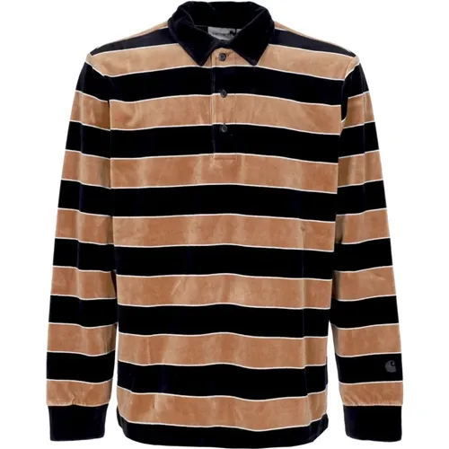 Langarm Polo Rugby Shirt , Herren, Größe: L - Carhartt WIP - Modalova