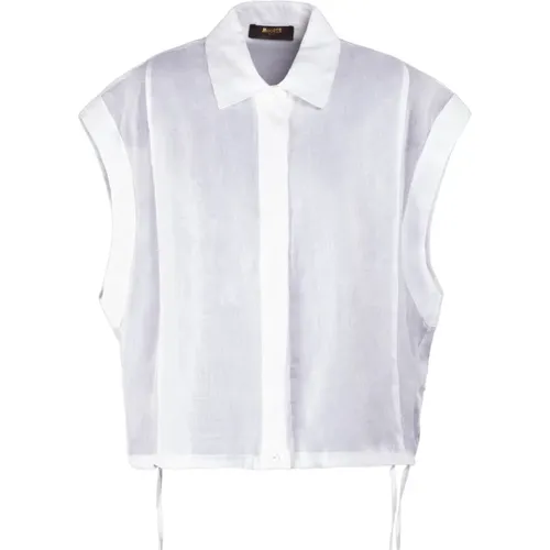 Ramie Sleeveless Shirt Modern Fit , female, Sizes: S, XS, 2XS - Moorer - Modalova