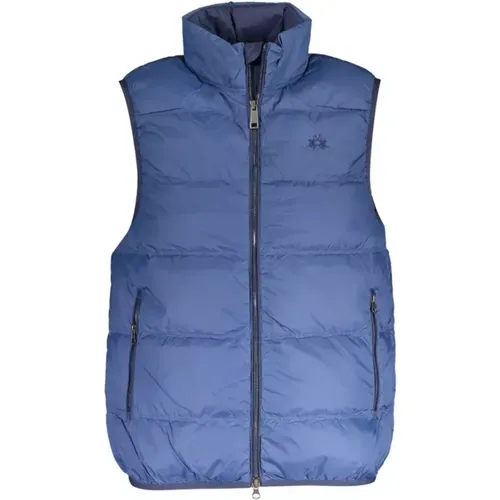 Blau ärmellose Jacke mit Stickdetail , Herren, Größe: XL - LA MARTINA - Modalova