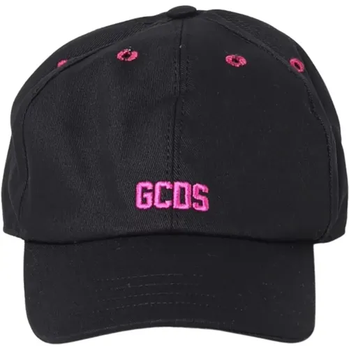 Schwarze Kappe mit gesticktem Logo , Damen, Größe: 56 CM - Gcds - Modalova
