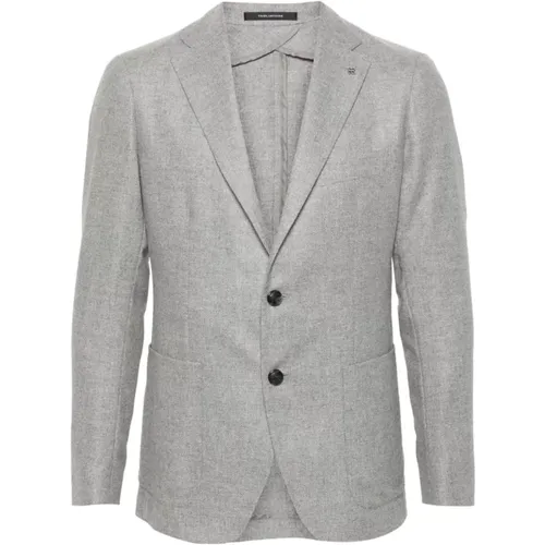 Grey Wool-Cashmere Blend Jacket , male, Sizes: 2XL, M, XL - Tagliatore - Modalova