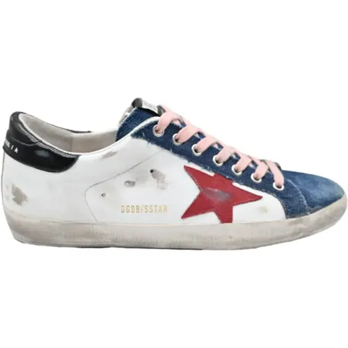 Denim White Dark Blue Sneakers , female, Sizes: 10 UK - Golden Goose - Modalova