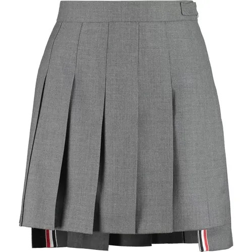 Gestreifter Woll Plissee Rock - Thom Browne - Modalova