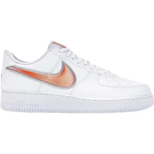 Limitierte Auflage Oversized Swoosh Weiß Orangenschale , Herren, Größe: 42 1/2 EU - Nike - Modalova