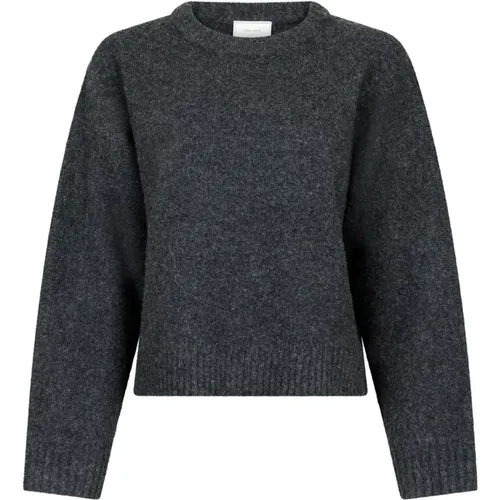 Detri Solid Knit Sweater Anthracite , female, Sizes: L, S, M, XS, 2XL - NEO NOIR - Modalova