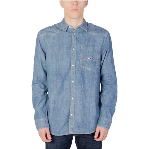 Western Denim Shirt , male, Sizes: M, S, L, XL, 2XL - Tommy Jeans - Modalova