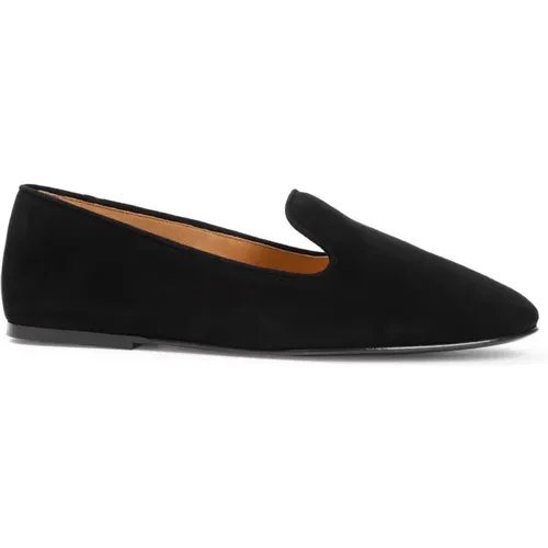 Schwarze Lederloafer für Frauen - The Row - Modalova