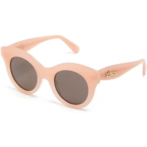 Rosa Sonnenbrille für den täglichen Gebrauch,Stylische Sonnenbrille LW40126I,Schwarze Sonnenbrille mit Original-Etui,Braune Sonnenbrille mit Zubehö - Loewe - Modalova