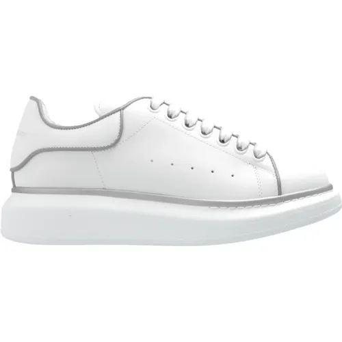 Weiße Oversized Sneakers Silber Akzente , Damen, Größe: 39 1/2 EU - alexander mcqueen - Modalova