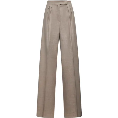 Palazzo Wool Trousers , female, Sizes: S, M, XS - Max Mara - Modalova