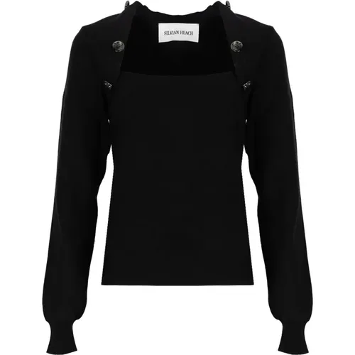 Damen Rundhals Pullover , Damen, Größe: M - Silvian Heach - Modalova