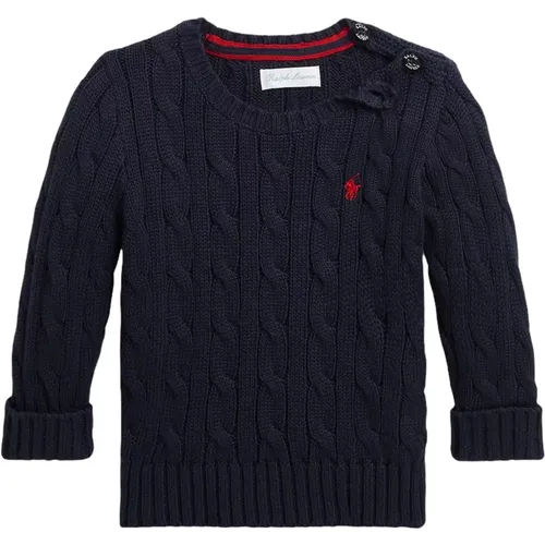 Blauer Bestickter Pony-Pullover - Ralph Lauren - Modalova