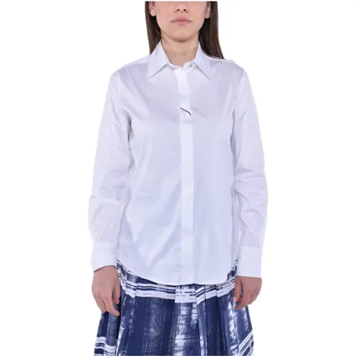 Cotton Stretch Shirt Frine , female, Sizes: S, L, M, XS, 2XS - Max Mara Studio - Modalova