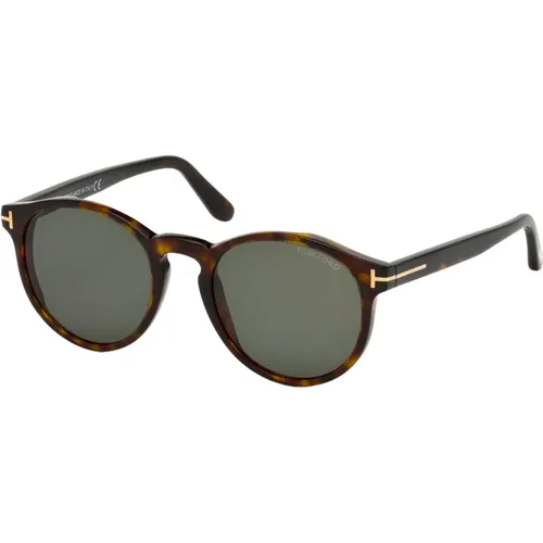 Ian-02 Sunglasses, Dark Havana/Green , unisex, Sizes: 51 MM - Tom Ford - Modalova