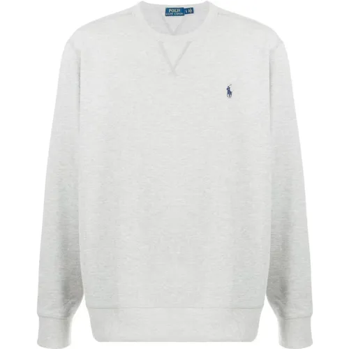 Grauer Logo-bestickter Pullover , Herren, Größe: 2XL - Polo Ralph Lauren - Modalova