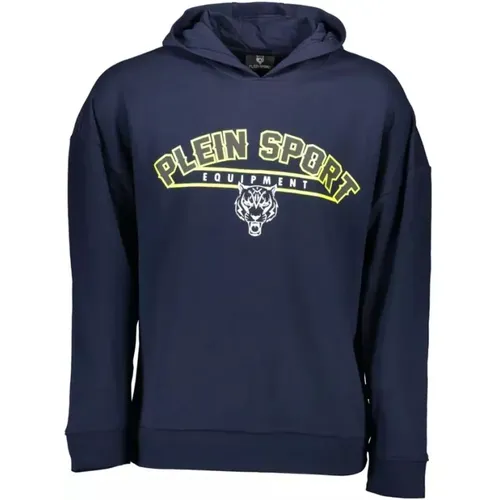 Sportliches Kapuzen-Sweatshirt mit Druck , Herren, Größe: S - Plein Sport - Modalova