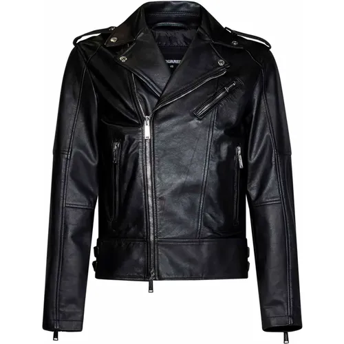 Leather Jacket for Men , male, Sizes: XL - Dsquared2 - Modalova