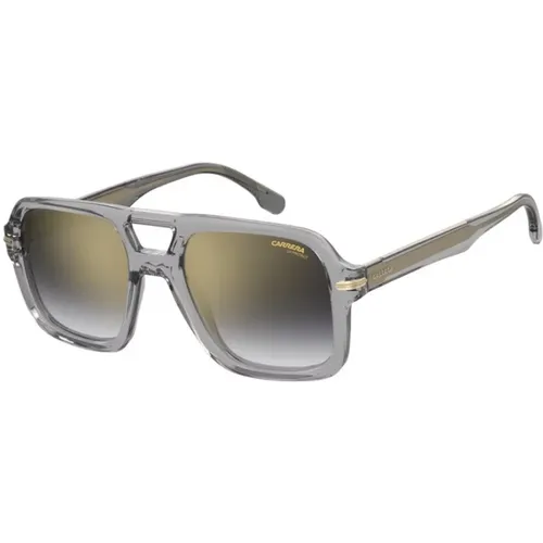 Grey Shaded Gold Mirror Sunglasses , unisex, Sizes: 55 MM - Carrera - Modalova