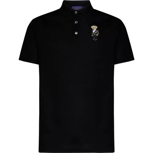 Klassisches Schwarzes Polo Shirt , Herren, Größe: XL - Ralph Lauren - Modalova