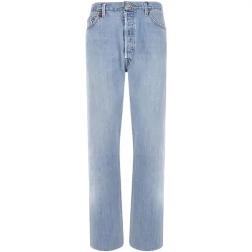 Hochgeschnittene Cropped Jeans in Blauem Denim - Re/Done - Modalova