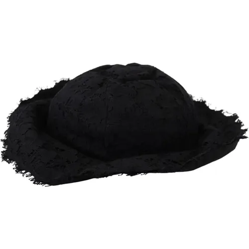 Cotton Wide Brim Shade Hat by Dolce Gabbana , female, Sizes: 57 CM - Dolce & Gabbana - Modalova