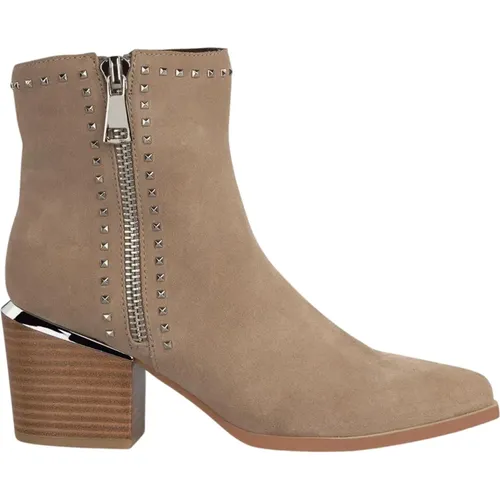 Ankle boots with zippered heel , female, Sizes: 9 UK, 5 UK, 3 UK, 4 UK, 6 UK, 8 UK, 7 UK, 2 UK - Alma en Pena - Modalova