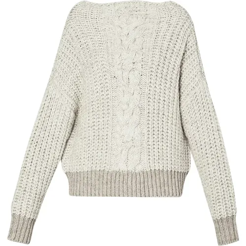 Wool Blend Sweater with Braided Front , female, Sizes: XS, M, S - Liu Jo - Modalova