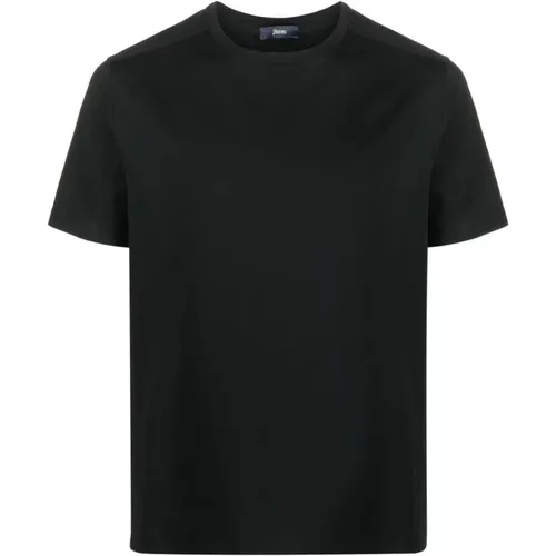 Stilvolles Schwarzes Logo T-Shirt , Herren, Größe: L - Herno - Modalova