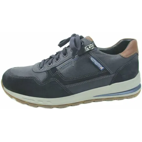 Blaue Schnürschuhe Bradley Stil , Herren, Größe: 40 1/2 EU - mephisto - Modalova