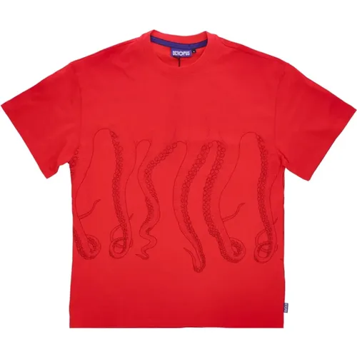 Tentacles Logo T-shirt Mens , male, Sizes: XL, L - Octopus - Modalova