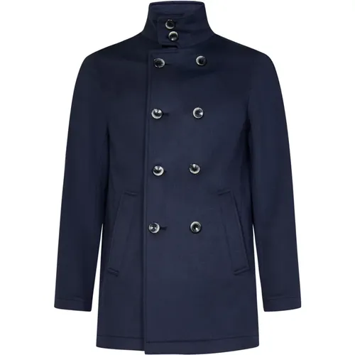 Double Breasted Wool Coat , male, Sizes: L, XL, M - Herno - Modalova