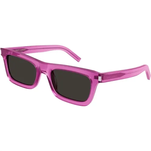Square Acetate Sunglasses , female, Sizes: 54 MM - Saint Laurent - Modalova