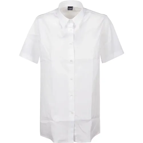 Fay, Shirt White, Damen, Größe: M - Fay - Modalova