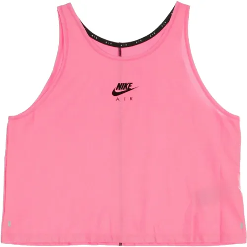 Air Tank Top in Pinksicle/Black , female, Sizes: L - Nike - Modalova