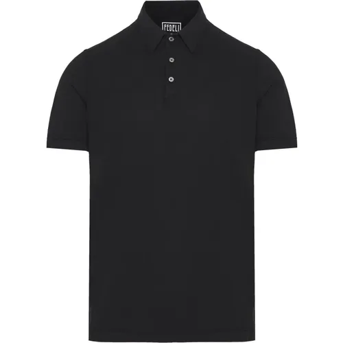 Slim Fit Cotton Polo Shirt , male, Sizes: XL, 2XL, 4XL, L - Fedeli - Modalova