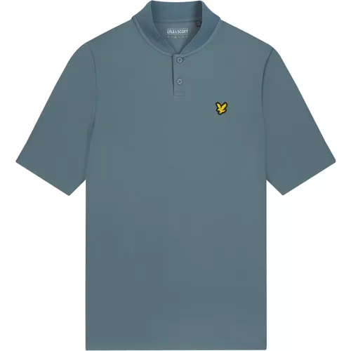 Bomber-Kragen Polo-Shirt , Herren, Größe: L - Lyle & Scott - Modalova