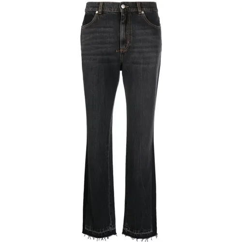 Schwarze Gerades Jeans für Frauen , Damen, Größe: W26 - alexander mcqueen - Modalova