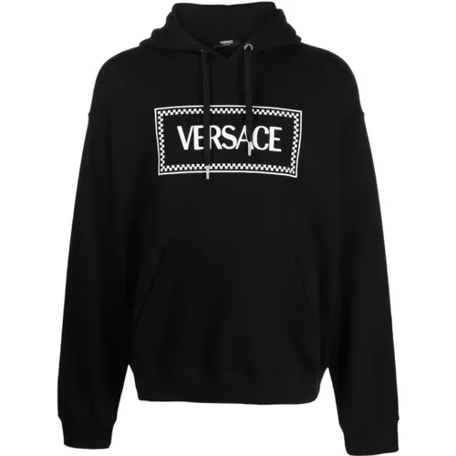 Schwarzer Sweatshirt Herrenmode - Versace - Modalova