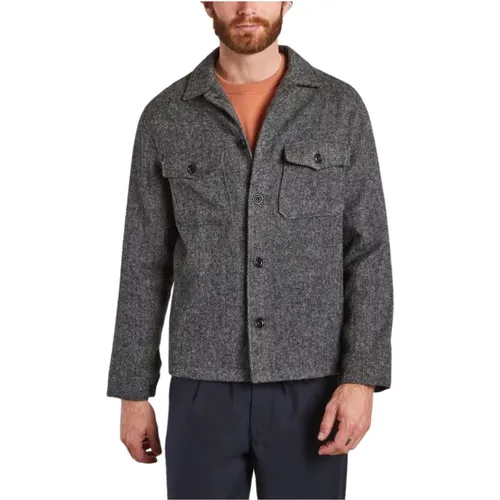 Day wool herringbone jacket , male, Sizes: L - Hartford - Modalova