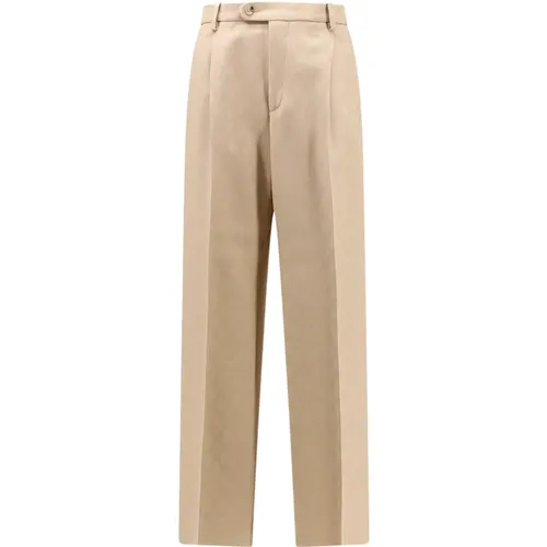 Wool Trousers with Zip and Button , female, Sizes: M - Gucci - Modalova