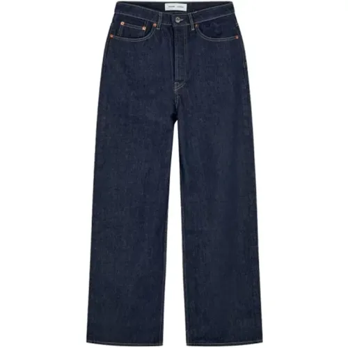 Weit geschnittene Dunkle Denim Jeans , Damen, Größe: W30 L32 - Samsøe Samsøe - Modalova