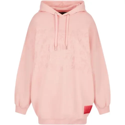 Oversized Sweatshirt, Lässiger Stil , Damen, Größe: S - Armani Exchange - Modalova