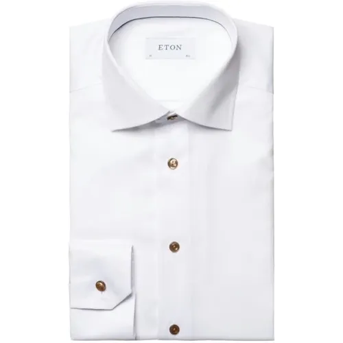 Weiße Stilvolle Bluse , Herren, Größe: 2XL - Eton - Modalova