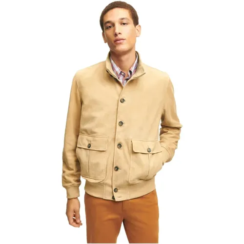 Lederjacke , Herren, Größe: XL - Brooks Brothers - Modalova